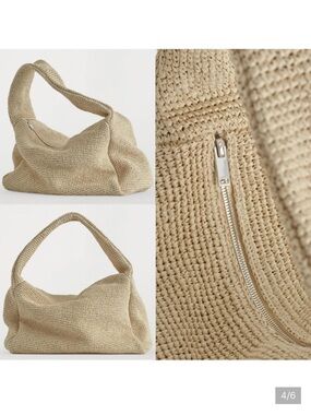 COS slouchy tote bag- Raffia NWT